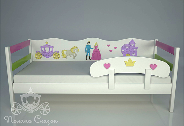 Ліжко дитяче Поляна казок Принцеса Декорована Ліжко дитяче Поляна казок Принцеса Декорована-1
