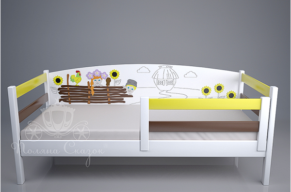 Ліжко дитяче Поляна казок Рідний край Декорована Ліжко дитяче Поляна казок Рідний край Декорована-1