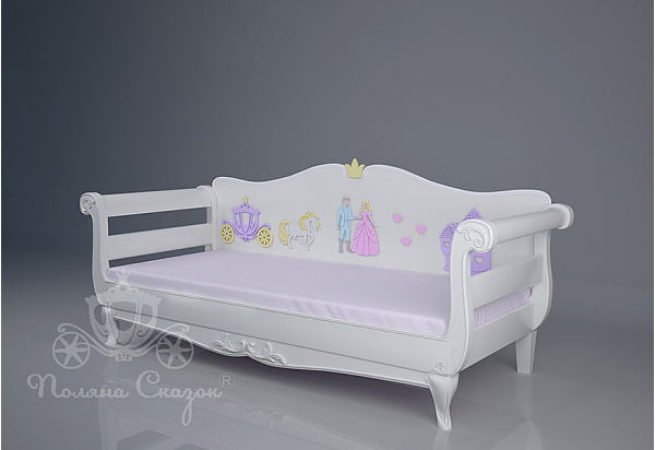 Кровать детская Поляна сказок Версаль Декорированная-1
