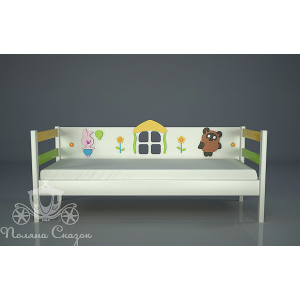 Кровать детская Поляна сказок Винни и друзья  Декорированная