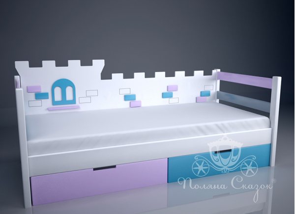 Ліжко дитяче Поляна казок Замок Декорована Ліжко дитяче Поляна казок Замок Декорована-2