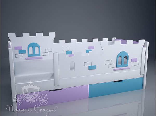 Ліжко дитяче Поляна казок Замок Декорована Ліжко дитяче Поляна казок Замок Декорована-3