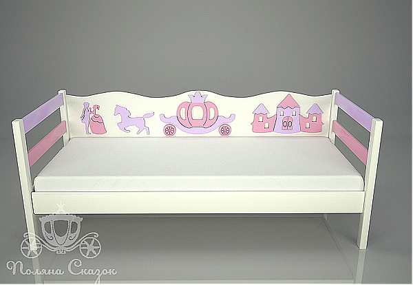 Ліжко дитяче Поляна казок Попелюшка Pink Декорована Ліжко дитяче Поляна казок Попелюшка Pink Декорована-0