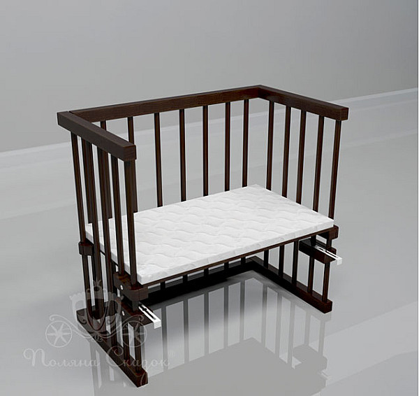 Приставне ліжечко Поляна казок Multi-bed Classic стандарт Коричнева Приставне ліжечко Поляна казок Multi-bed Classic стандарт Коричнева-0