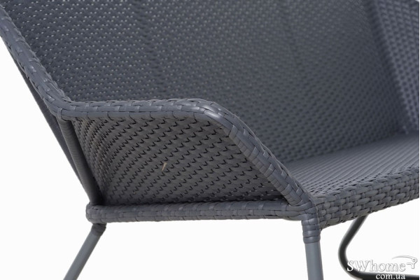 Кресло из ротанга Pradex Бриз Лаунж Серое-1