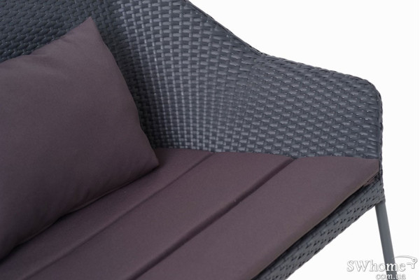 Кресло из ротанга Pradex Бриз Лаунж Серое-2