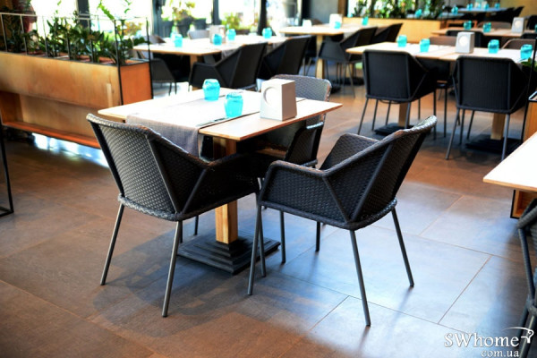 Кресло из ротанга Pradex Бриз Лаунж Серое-9