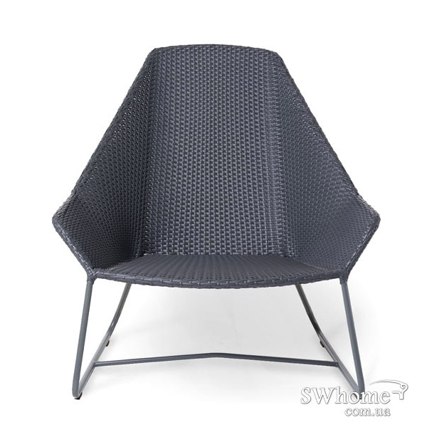 Кресло из ротанга Pradex Бриз Лаунж Серое-5