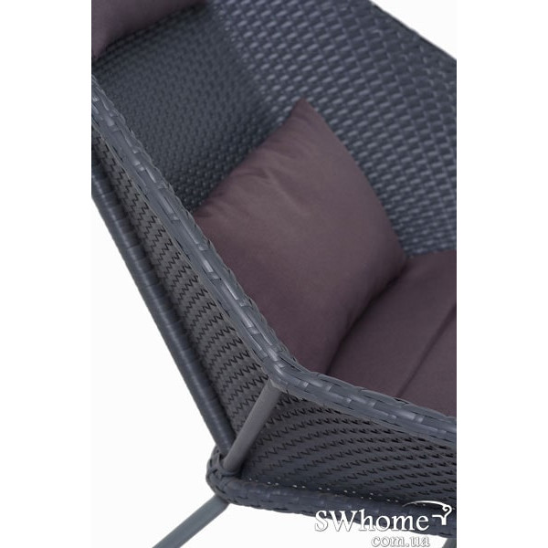 Кресло из ротанга Pradex Бриз Лаунж Серое-6