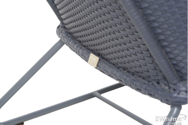 Кресло из ротанга Pradex Бриз Лаунж Серое-8