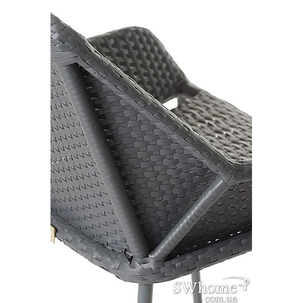 Стул из ротанга Pradex Барный Бриз Серый-1