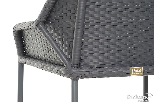 Стул из ротанга Pradex Барный Бриз Серый-7