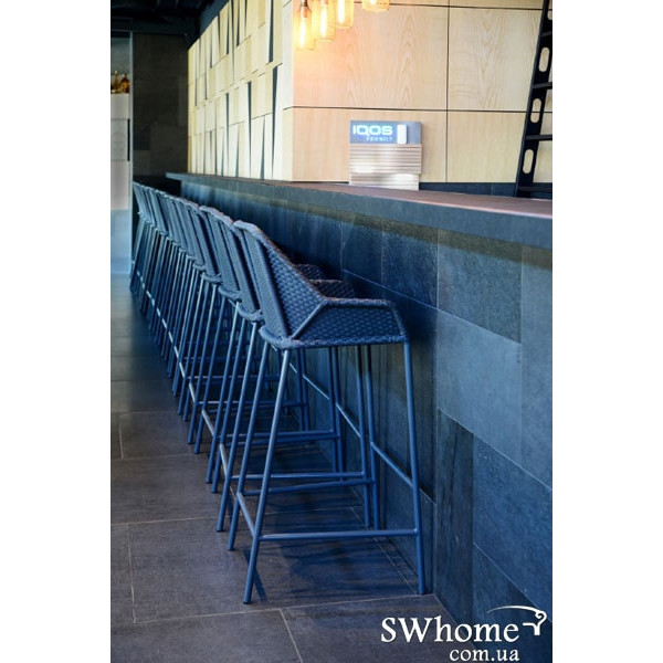 Стул из ротанга Pradex Барный Бриз Серый-10