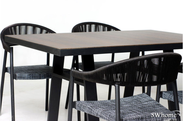 Стул из ротанга Pradex Клевер плетеное сиденье Коричневый-6