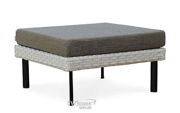 Пуф із ротанга Pradex Тетріс квадратний Бежевий-0