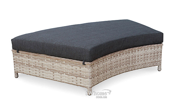 Пуф из ротанга Pradex Сиеста радиусный Бежевый-0