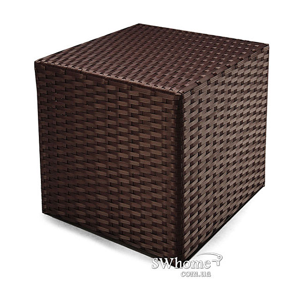 Пуф из ротанга Pradex Куб Темно-коричневый Пуф из ротанга Pradex Куб Темно-коричневый-0
