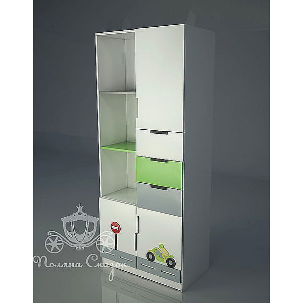 Шафа-стелаж Поляна казок Автомобільчик-0