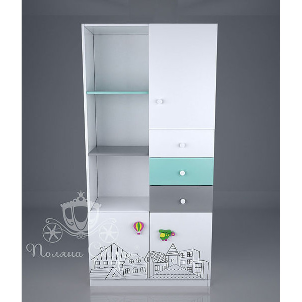 Шафа-стелаж Поляна казок Містечко-1