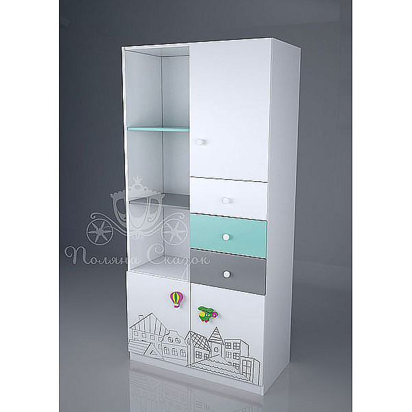 Шафа-стелаж Поляна казок Містечко-0