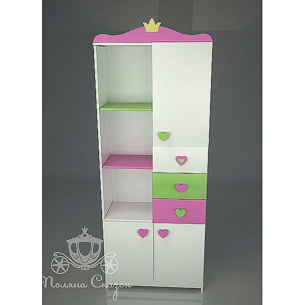 Шкаф-стеллаж Поляна сказок Принцесса-0