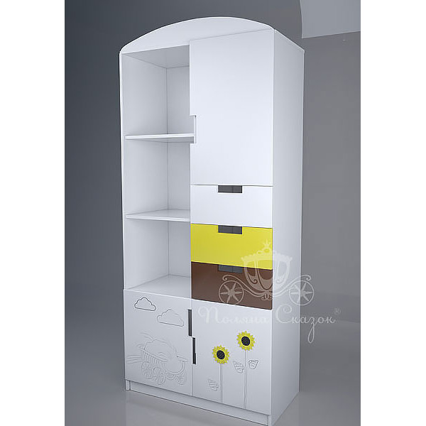 Шкаф-стеллаж Поляна сказок Родной край-1