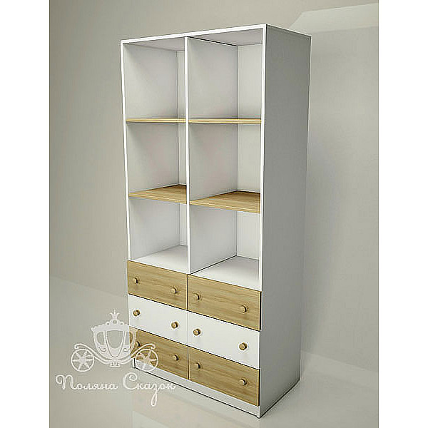 Стеллаж с ящиками Поляна сказок City white-0