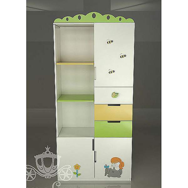 Шкаф-стеллаж Поляна сказок Винни и друзья-0