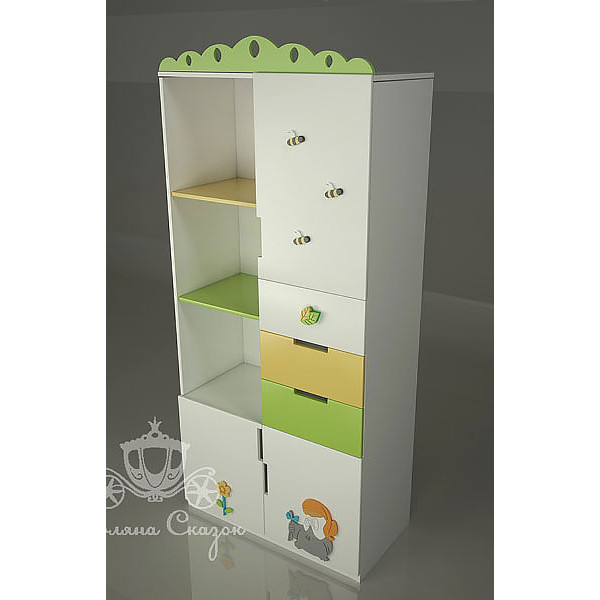 Шкаф-стеллаж Поляна сказок Винни и друзья-2