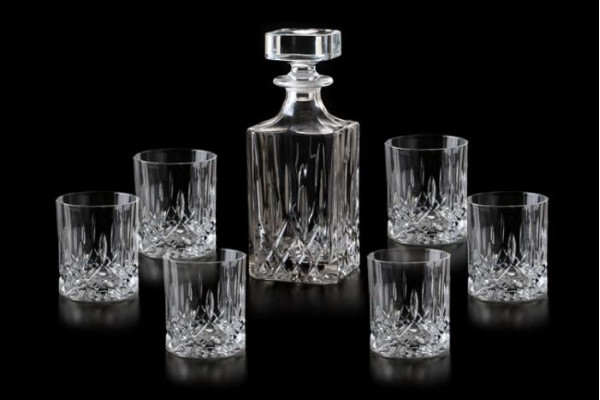 Набор бокалов для виски со штофом из хрусталя RCR Cristalleria Opera Италия Набор бокалов для виски со штофом из хрусталя RCR Cristalleria Opera Италия-0