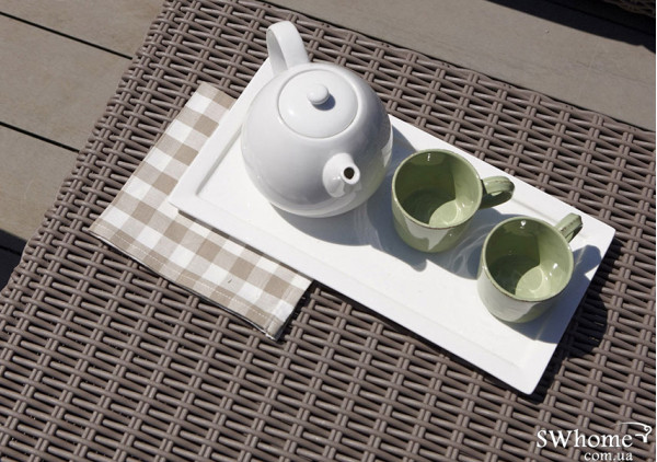 Комплект садових меблів з ротанга Allibert California 2 Set Капучино-4