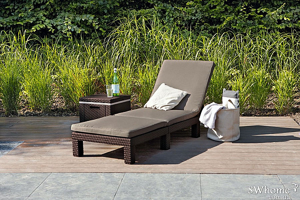 Шезлонг із ротанга Time Eco Allibert Daytona Бежевий-1