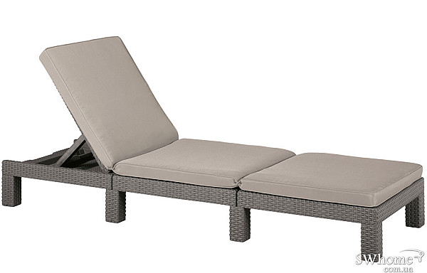 Шезлонг із ротанга Time Eco Allibert Daytona Бежевий-0