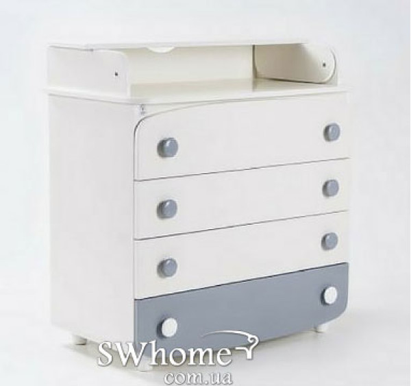 Комод пеленальный Верес ДСП Бело-серый-0