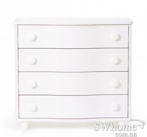 Комод пеленальный Верес гнутый фасад Белый Комод пеленальный Верес гнутый фасад Белый-1