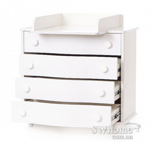 Комод пеленальный Верес гнутый фасад Белый Комод пеленальный Верес гнутый фасад Белый-3