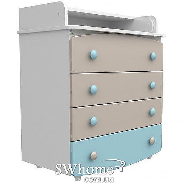 Комод пеленальный Верес ДСП Капучино-голубой Комод пеленальный Верес ДСП Капучино-голубой-0