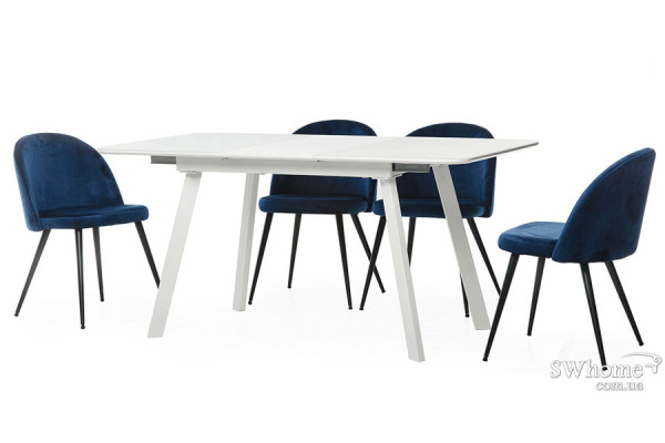 Стол раскладной обеденный Vetro Mebel TM-170 Матовый белый-1