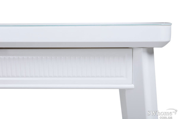 Стол раскладной обеденный Vetro Mebel TM-73 Матовый Белый-5