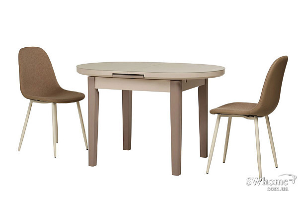 Стіл розкладний обідній Vetro Mebel TM-75 Матовий Капучіно-латте-1