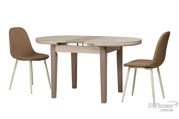 Стіл розкладний обідній Vetro Mebel TM-75 Матовий Капучіно-латте-2