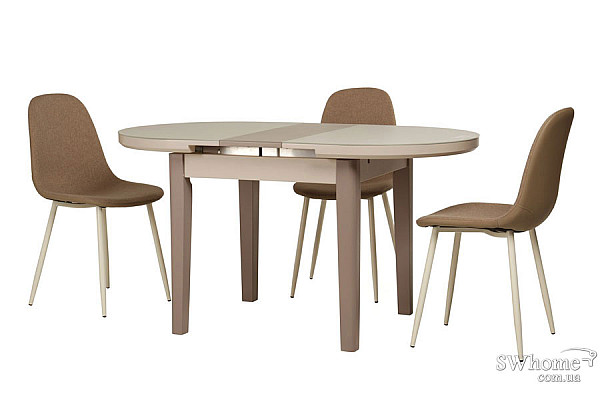 Стіл розкладний обідній Vetro Mebel TM-75 Матовий Капучіно-латте-3