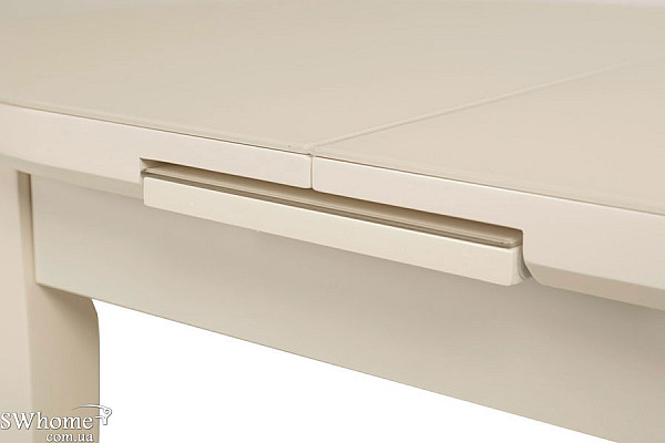 Стол раскладной обеденный Vetro Mebel TM-75 Матовый Молочный-11