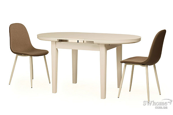 Стол раскладной обеденный Vetro Mebel TM-75 Матовый Молочный-3