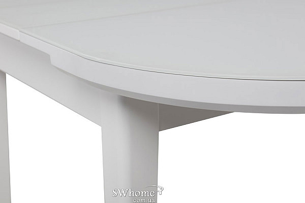 Стіл розкладний обідній Vetro Mebel TM-75 Матовий Снігово-білий-11