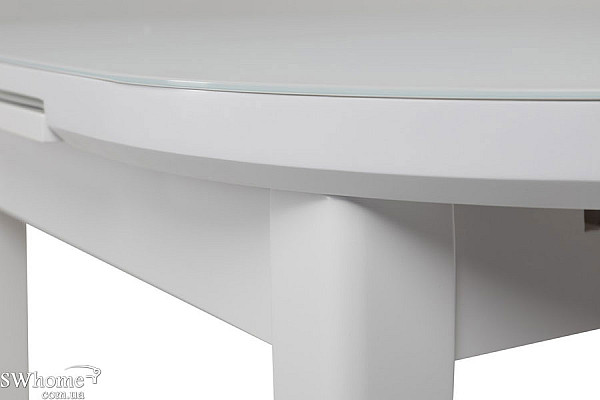 Стіл розкладний обідній Vetro Mebel TM-75 Матовий Снігово-білий-14