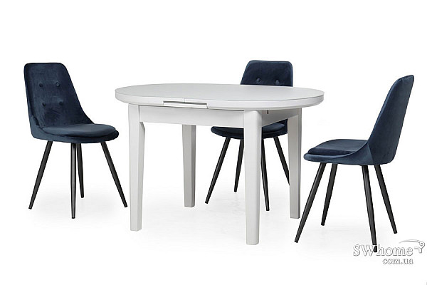 Стіл розкладний обідній Vetro Mebel TM-75 Матовий Снігово-білий-1