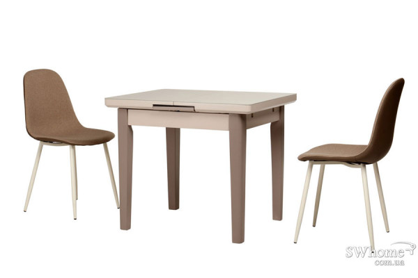 Стіл розкладний обідній Vetro Mebel TM-79 Матовий Капучіно-латте-2