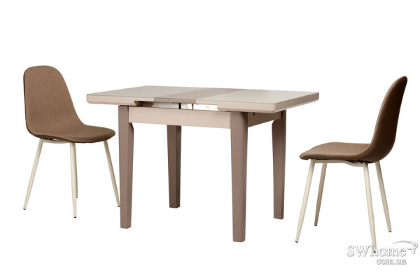 Стіл розкладний обідній Vetro Mebel TM-79 Матовий Капучіно-латте-3