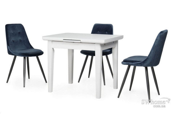 Стол раскладной обеденный Vetro Mebel TM-79 Матовый Снежно Белый-1